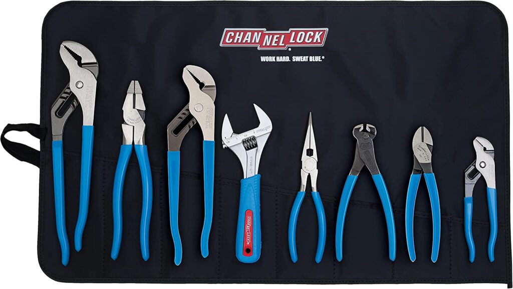 Channellock TOOL ROLL-8 8 Piece Professional Pliers Set