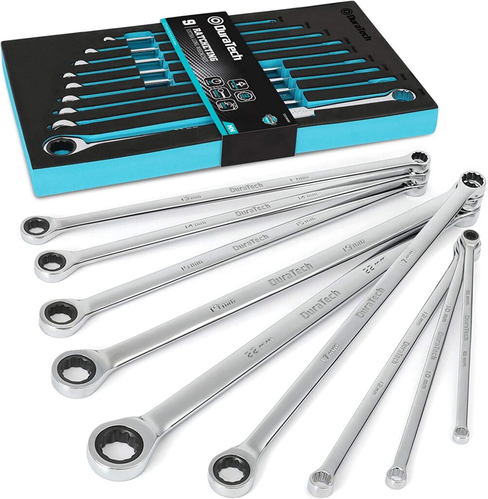 DURATECH Extra Long Ratcheting Wrench Set