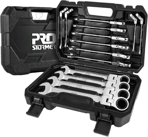 Prostormer Flex-Head Ratcheting Wrench Set