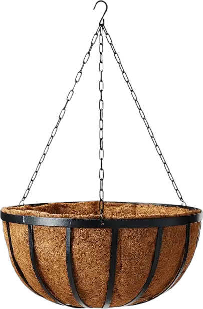 Arcadia Garden Coconut Round Hanging Basket Planter