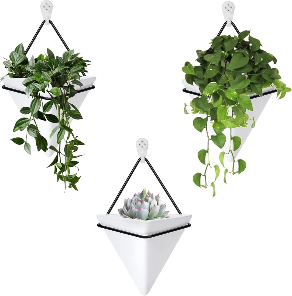 Koalaime Wall Planters for Indoor Plants - 3-Pack Wall Vases