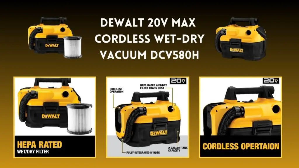 DEWALT DCV580H 20v Max Cordless Wet-Dry Vacuum