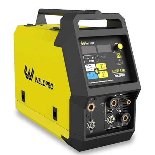 Weldpro Omni 210 Dual Voltage 110V/220V AC/DC Multi Process Welder MIG/Flux Core/Stick/ACDC High Frequency TIG with Pulser and Aluminum Balance/Frequency Control 3 Year Warranty Welding Machine