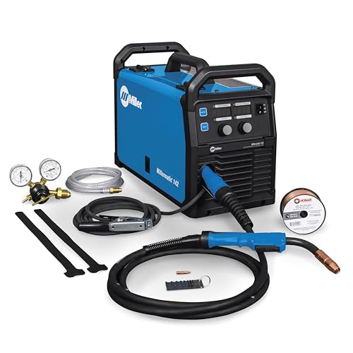 Millermatic® 142 MIG Welder – 120V, Portable Wire Feed Welder with Auto-Set™, Welds Up to 3/16