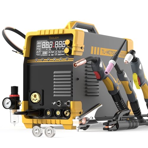TOOLIOM MIG/TIG/CUT/Stick Welder 5 in 1 Multiprocess Welding Machine 110/220V Dual Voltage Aluminum Welding Machine Spool Gun Compatible