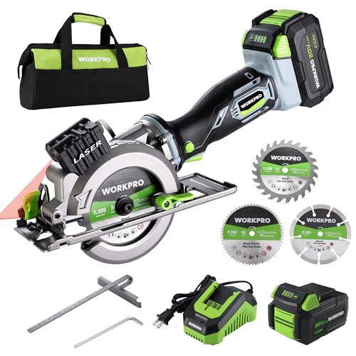 Workpro 20v Cordless Mini Circular Saw
