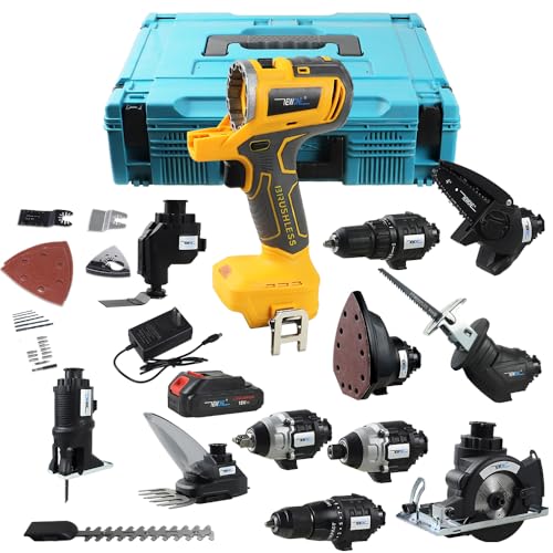 NEWONE 20V MAX MATRIX Drill, Power Tool Combo Kit, 12-Tool Set, Cordless Tool Set,2x 2.0AH Batteries and One Charger