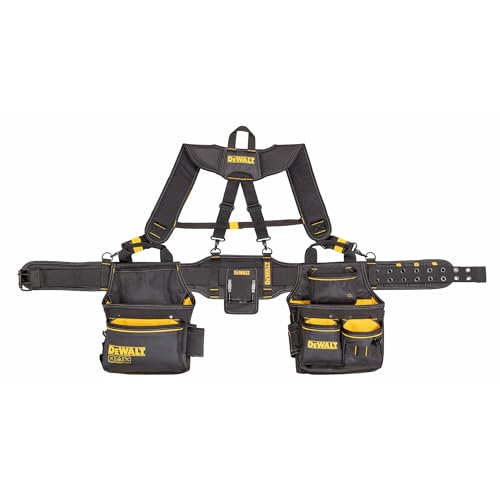 DEWALT Professional Tool Belt Organizer With Suspenders and 25 Pockets, Heavy Duty Construction (DWST540602)
