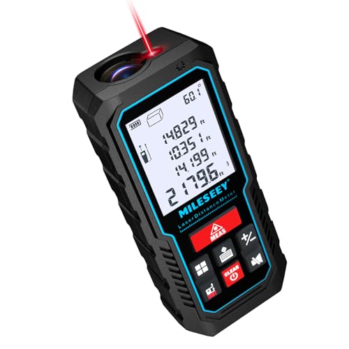 Laser Measure Device, MiLESEEY 229ft Digital Laser Tape Measure with Upgrade Electronic Angle Sensor, 2mm Accuracy, Area Measurement,Volume and Pythagoras, 2