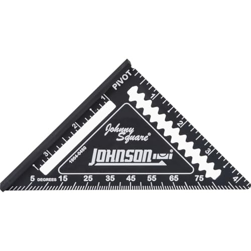 Johnson Level & Tool 1904-0450 Johnny Square Professional Easy-Read Finish Square, 4.5