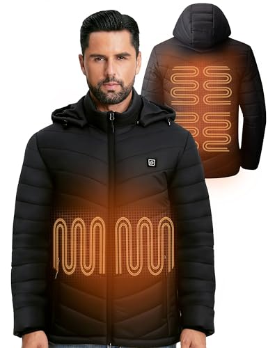 YHQ Men’s Black Heated Jacket