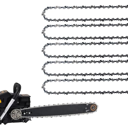 5 Pack 18 Inch Chainsaw Chain 62 Drive Links .050