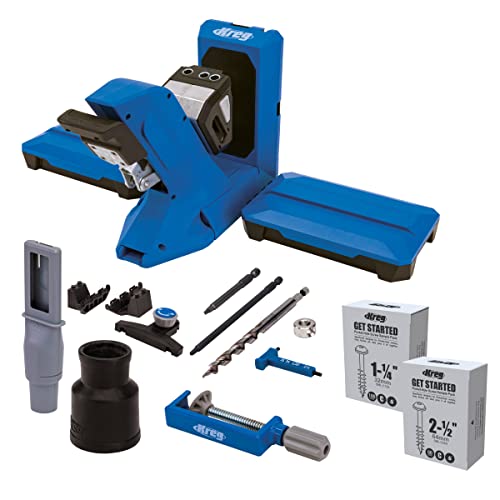 Kreg Tool KPHJ720PRO Pocket-Hole Jig 720PRO - Easy Clamping & Adjusting - Includes Durable Kreg Pocket-Hole Screws - For Materials 1/2